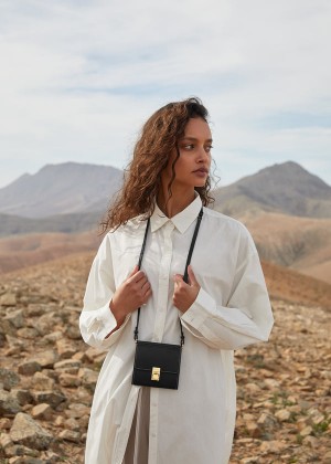 Polène Numéro Sept Crossbody Wallet Negrii | SN-PLN365054